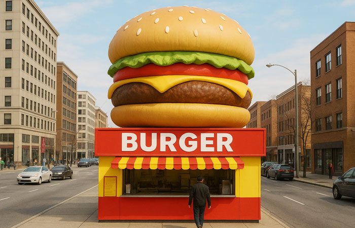 Wie ein 5-Meter-Burger den Umsatz eines Imbisses verdoppelt hat